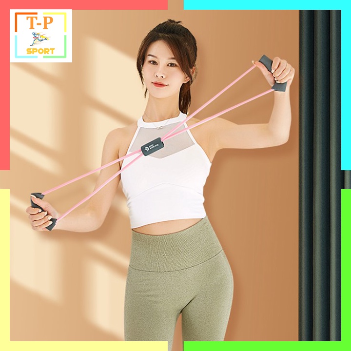 Dây kéo đàn hồi thể lực tập tay đa năng GYM Yoga ❤️ Dây kéo đàn hồi số 8 tập vai, tay, lưng, bụng