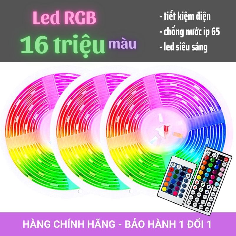 Đèn led tiktok chống nước, đèn led dán tường, led rgb 5050 16 triệu màu trang trí phòng siêu sáng- MAOMI LED