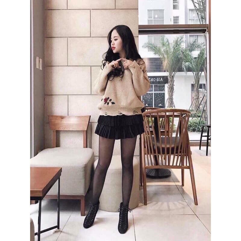 [ Mã FAMAYWA giảm 10K đơn 50K] Bán sỉ chân váy đen 2 tầng dập ly ngắn cho nữ x | BigBuy360 - bigbuy360.vn