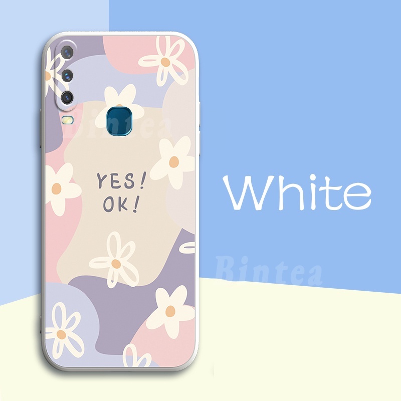 Ốp điện thoại mẫu hoa màu sắc tương phản cho Samsung Galaxy A03S A02S A11 A20 A30 A51 A51 A12 A50 A30S A50S J7 Pro