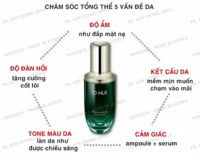 siêu rẻ - 1 gói Serum Ohui xanh chống lão hóa giảm nếp nhăn Ohui Prime