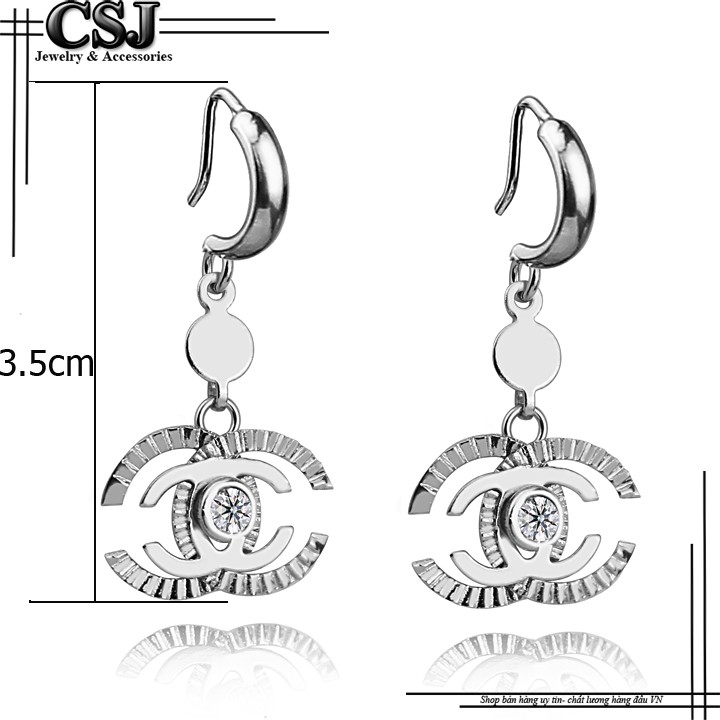 BÔNG TAI NỮ INOX TÒN TEN CHỮ ĐẸP GIÁ RẺ BT164