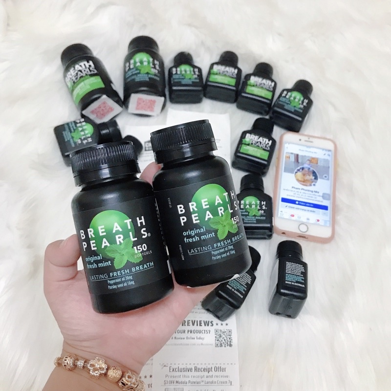 VIÊN UỐNG THƠM MIỆNG BREATH PEARLS Lọ 150 Viên và 50 VIÊN