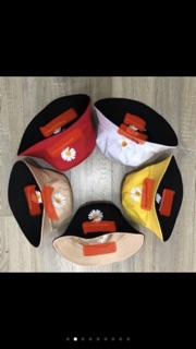 Nón (mũ) burket hoa cúc 2 mặt