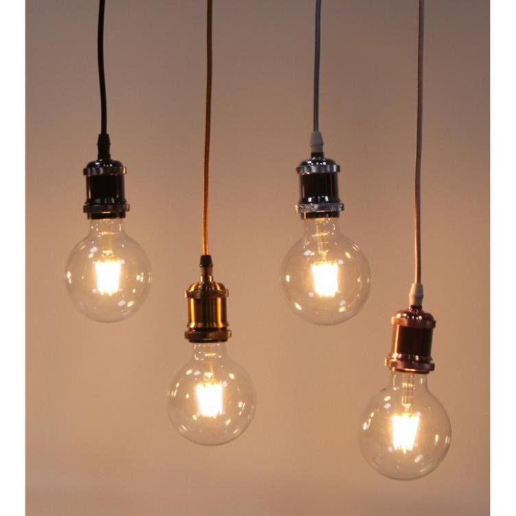 Bộ 3 dây đèn thả cổ điển bóng đèn tròn Edison G95 8W