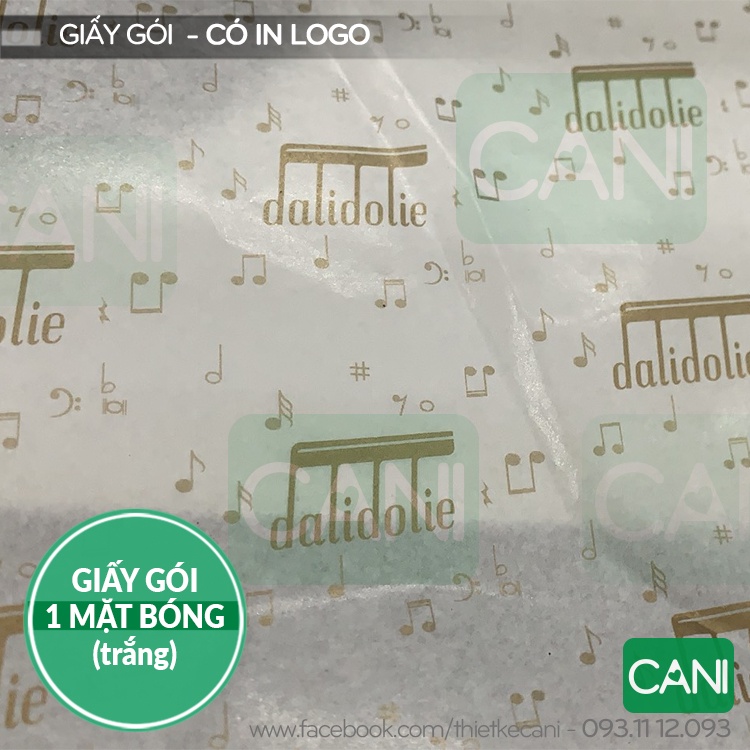 In Giấy gói in tên thương hiệu quần áo theo yêu cầu  Giấy nến gói hàng in logo Poluya gói quần áo chống ẩm lót giày CANI