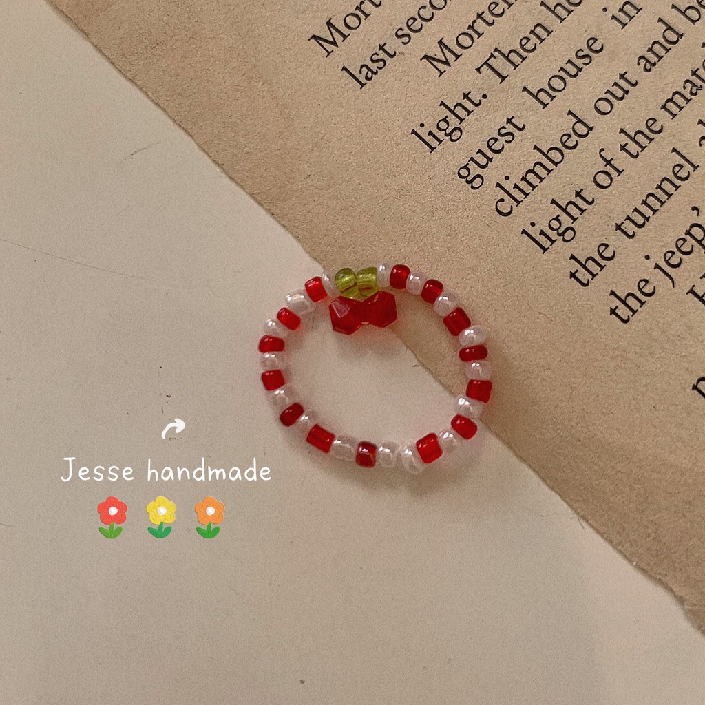 [ẢNH THẬT] Nhẫn hạt cườm  NH83 BEADED RING-KOREA