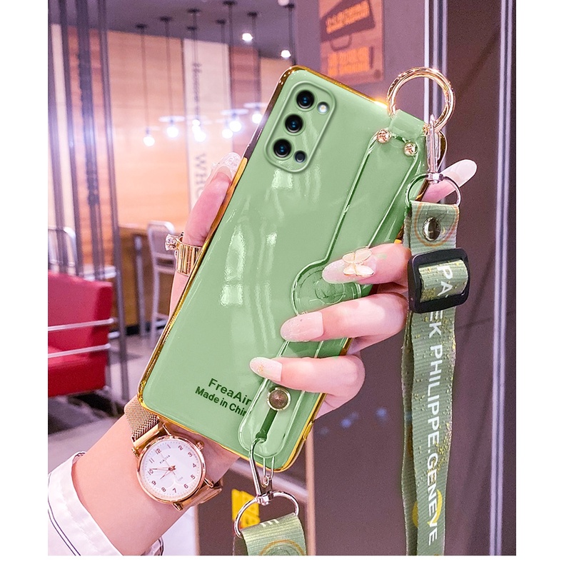 Ốp Điện Thoại Sang Trọng Có Dây Đeo Tay Cho Samsung Galaxy S9 S9 Plus Note9 10 20 Note10 Pro Note20 Ultra