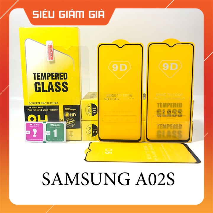 Kính Cường Lực SamSung A02S - Kính Trong Suốt / Full Màn Hình - Tặng Kèm Khăn Lau