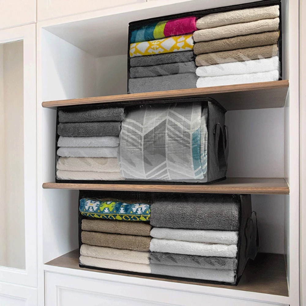 [Bán Chạy] Túi Đựng Quần Áo / Chăn Mền Cỡ Lớn Bằng Vải Không Dệt Tiết Kiệm Không Gian / Tủ Quần Áo