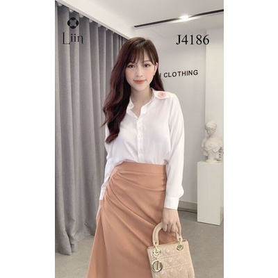 Chân váy nữ xinh xắn, Juyp màu nâu Nhún Lệch cách điệu Liin Clothing J4186 | BigBuy360 - bigbuy360.vn