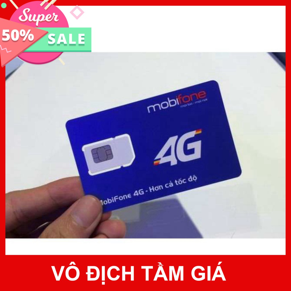 [CHỈ BÁN HÀ NỘI] Sim 4G Mobifone trọn gói 1 năm không nạp tiền MDT250A tặng 4Gb mỗi tháng