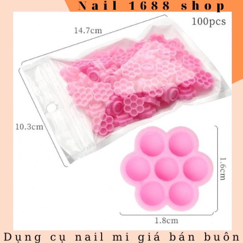 Nút Hoa Tạo Fan Tay , Đựng Keo , Nối Mi ( Túi 90 ~ 100 Nút )