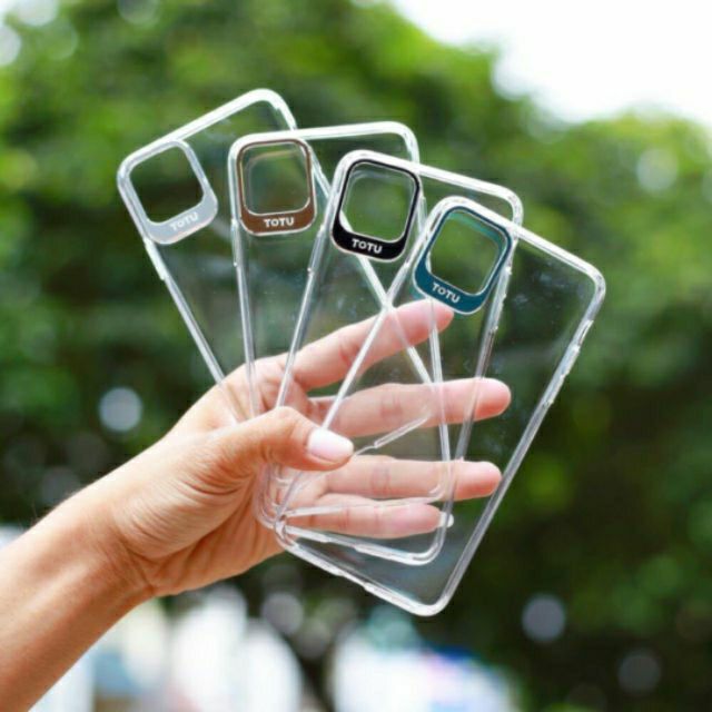 Ốp Nhựa Cứng Trong Suốt Viền Nhôm bảo vệ camera Hiệu Totu Dành Cho iPhone 11 pro / 11 pro max