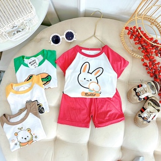 Bộ cộc tay phối màu thun lạnh minky