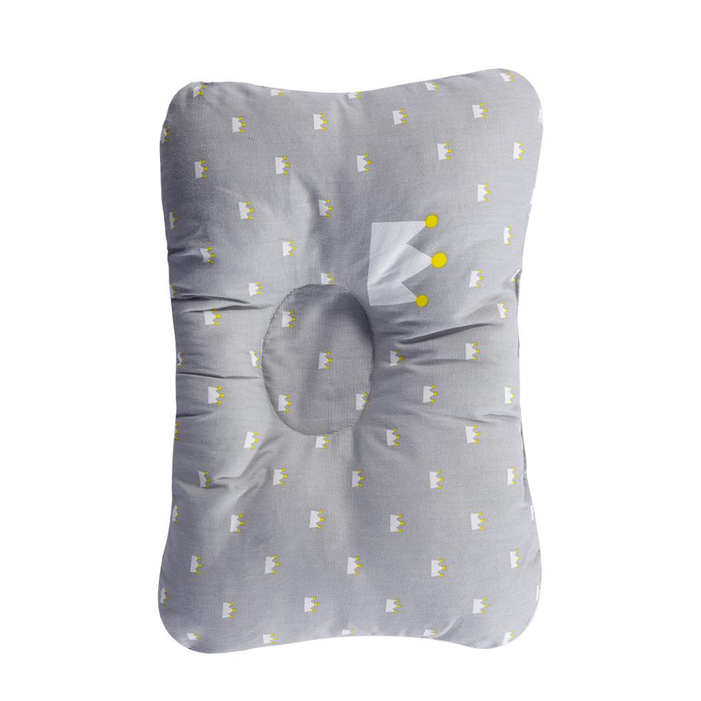 Gối Ngủ Cotton Phẳng Chống Bẹp Đầu In Họa Tiết Hoạt Hình Cho Bé Sơ Sinh