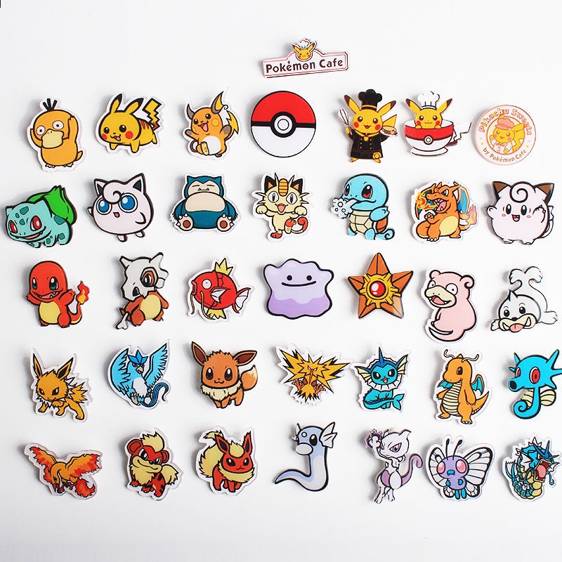 Huy hiệu cài áo họa tiết Pokemon