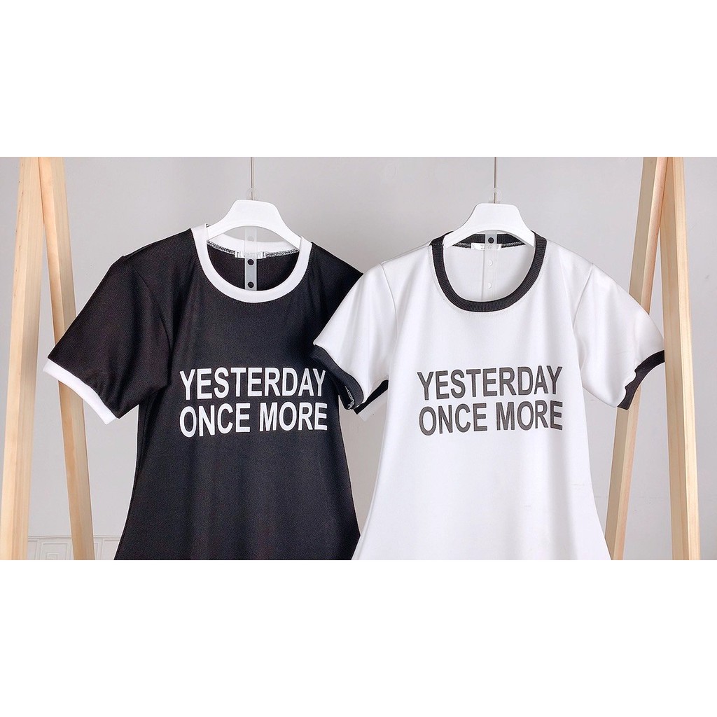 Váy Body Viền Yesterday PEONYB Nữ [FREESHIP] 🌸 Đầm sporty cộc tay dáng ôm thể thao màu TRẮNG | ĐEN Ulzzang 🌸 | BigBuy360 - bigbuy360.vn