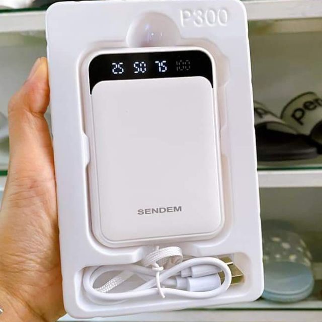 Sạc Dự Phòng Mini Cầm Tay 10000 Mah SENDEM P300 Chính Hãng Hàng Cao Cấp Cho Nhiều Loại Điện Thoại iPhone/Samsung/Oppo/..