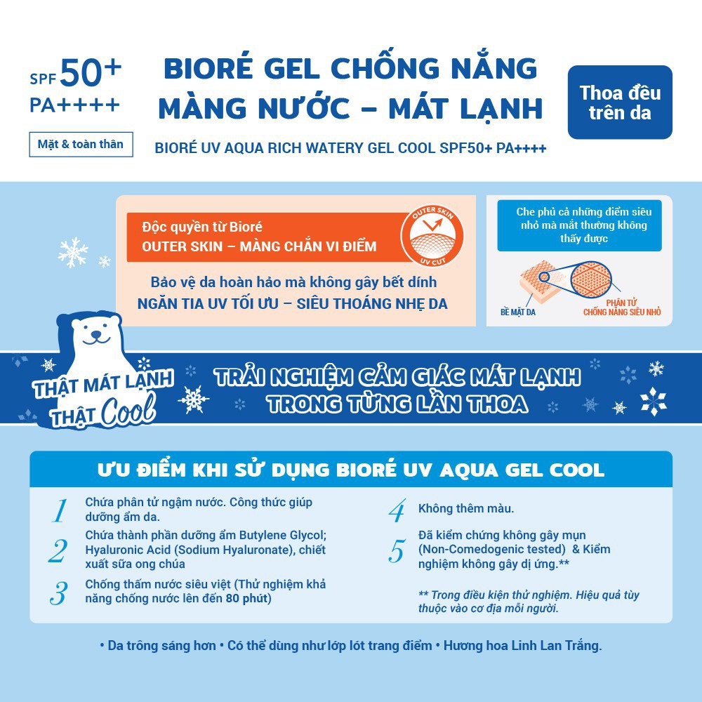 Gel Chống Nắng Bioré Màng Nước Mát Lạnh 90ml