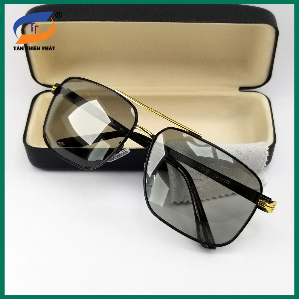 Mắt kính mát nam đổi màu đi ngày và đêm 570DM - Kính mát tròng kính trong suốt, chống tia UV, form ôm mặt | BigBuy360 - bigbuy360.vn