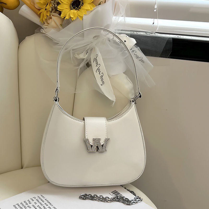 FREE SHIP Túi W-ang W dáng bầu kẹp nách da trơn mịn size 14 và 20CM shopduyencuong68