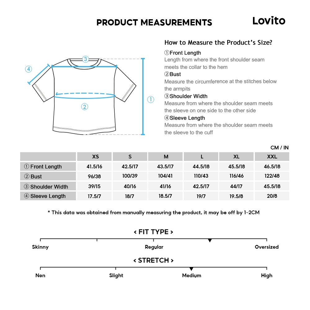 Lovito Áo phông cổ chữ V cơ bản thông thường L30ED004 (Trắng)