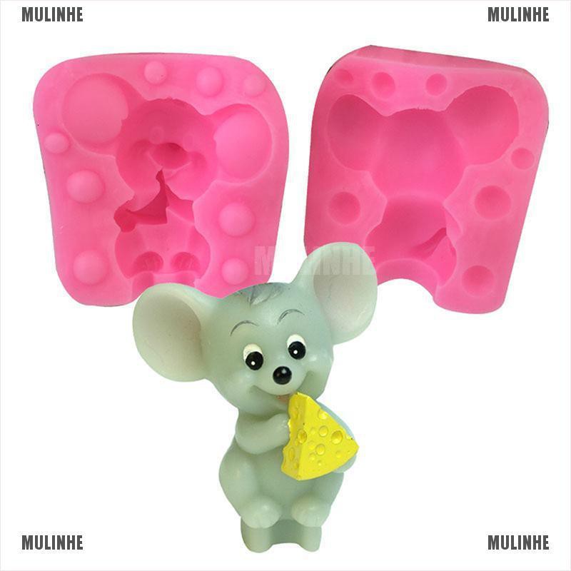 Khuôn Silicon Mềm Tạo Hình Chuột 3D Làm Bánh Kẹo / Xà Phòng