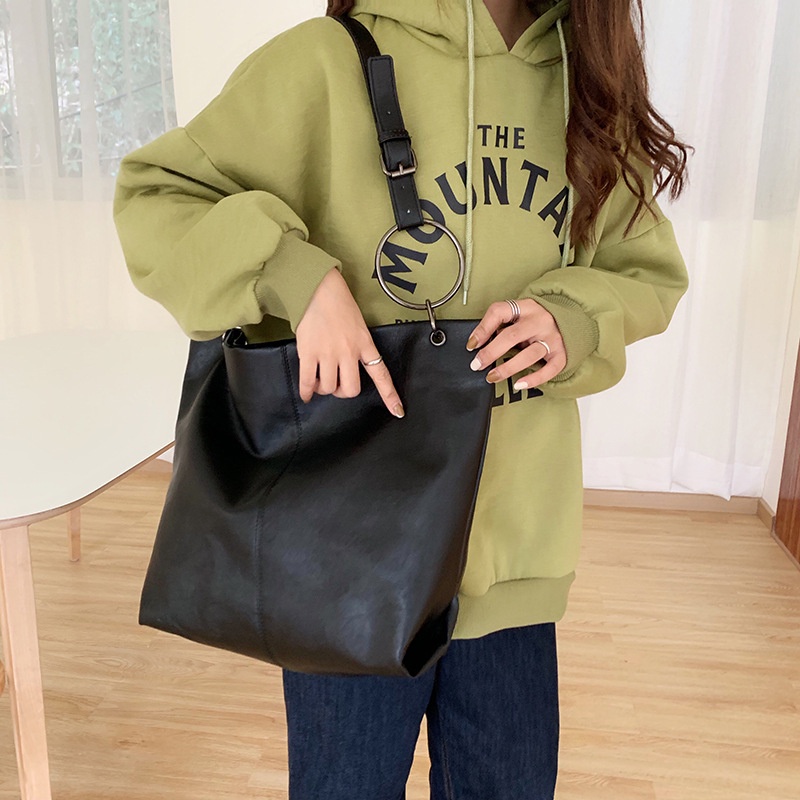 Túi Đeo Vai Mềm Mại Sức Chứa Lớn Phong Cách Hàn Quốc Thời Trang Thu Đông Cho Nữ