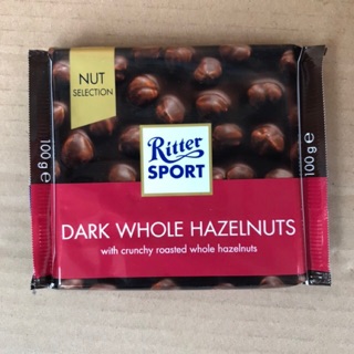Chocolate  Ritter Sports Dark Whole HazelNuts 100g