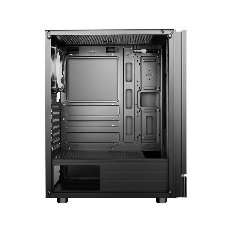 Vỏ Case Gaming Sama 3301 - New - Kèm 3 Fan Led 12cm Cyclone Rainbow RGB - Chính hãng - BH 12 Tháng