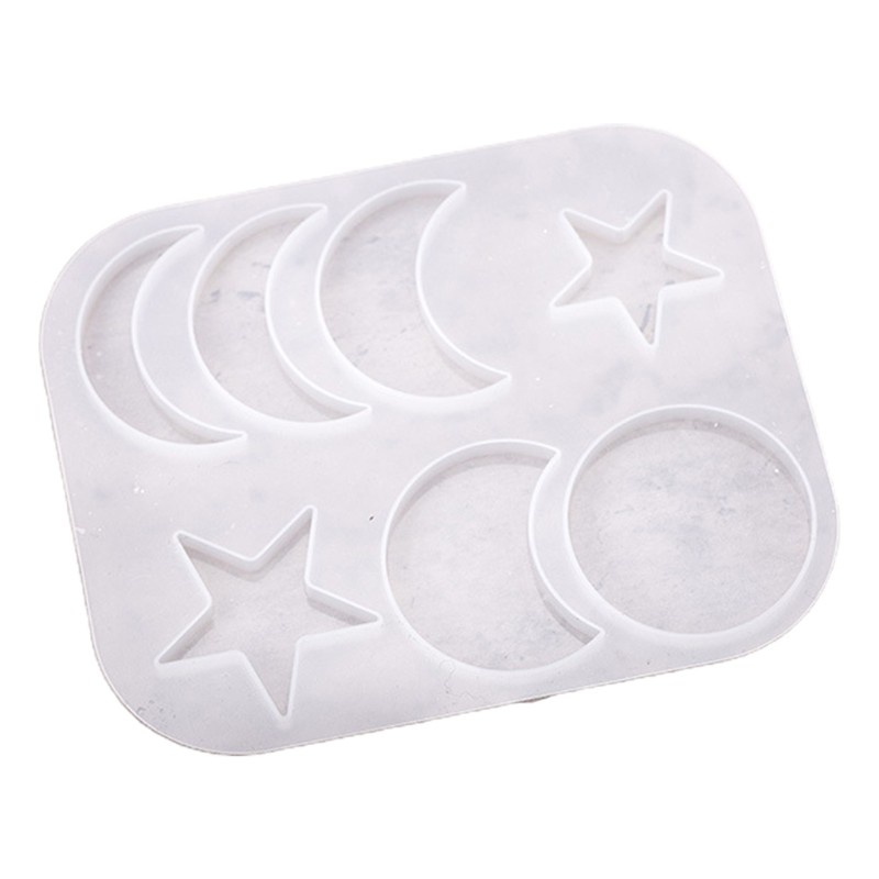 Khuôn Silicone Làm Mặt Dây Chuyền Hình Trăng / Mặt Trời / Mặt Trăng / Ngôi Sao