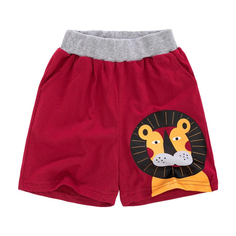 Mã QW229 quần short, quần đùi vải cotton dày in hình các con vật hoạt hình Little maven cho bé trai