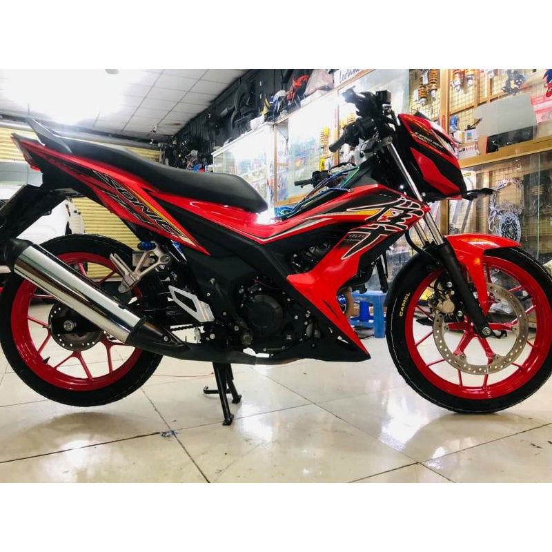 Tem Sonic Hayabusa xe đỏ phối đen vàng tem rời