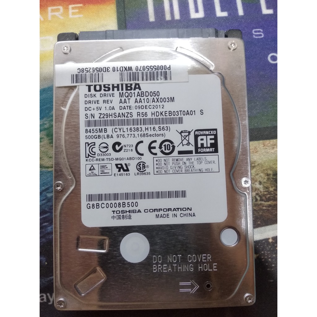 HDD Laptop 500GB Tháo máy Cũ sk 100%