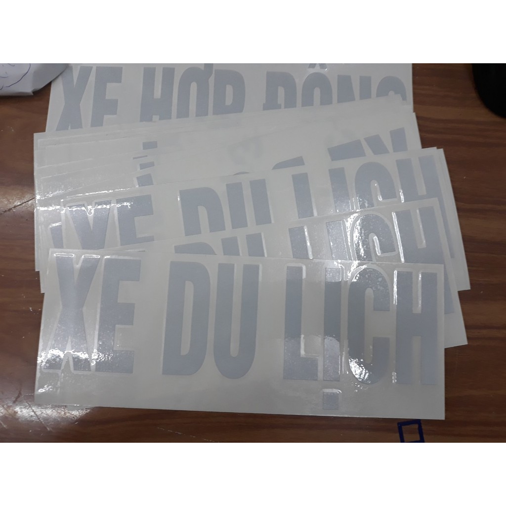 STICKER DECAL 3M PHẢN QUANG XE HỢP ĐỒNG/ XE DU LỊCH CHUẨN QUY ĐỊNH,TỰ DÁN TẠI NHÀ DỄ DÀNG, TIỆN LỢI