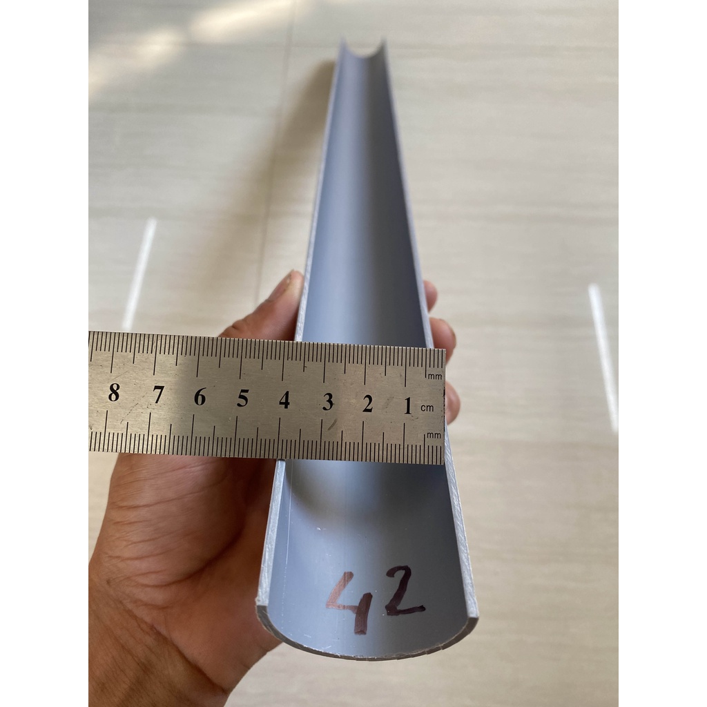 Bộ ống nhựa tròn kéo chỉ 7 cái  21, 27, 34, 42, 49, 60, 90 được cắt từ ống thoát nước PVC đệ nhất dài 56cm