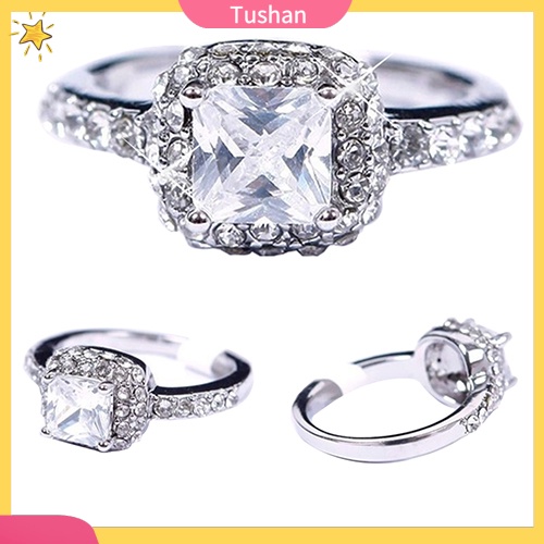 Nhẫn đeo tay kim loại đính đá lấp lánh sang trọng cho nữ