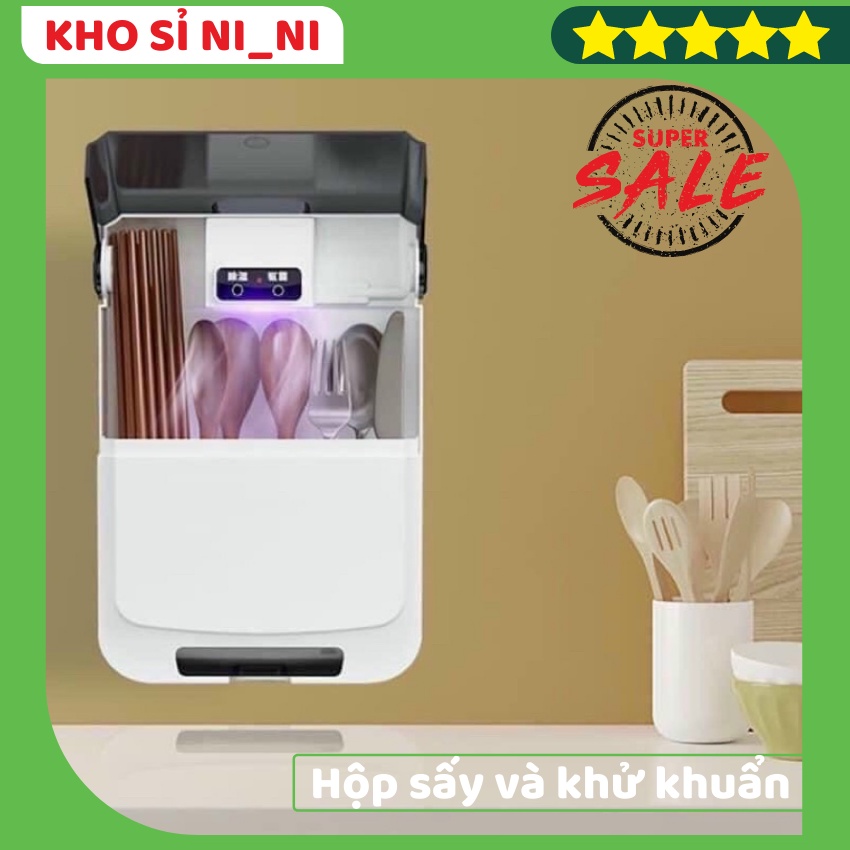 Máy sấy khô đũa thìa 💠 HÀNG LOẠI 1 💠 hộp sấy và khử khuẩn đũa thìa bằng tia UV