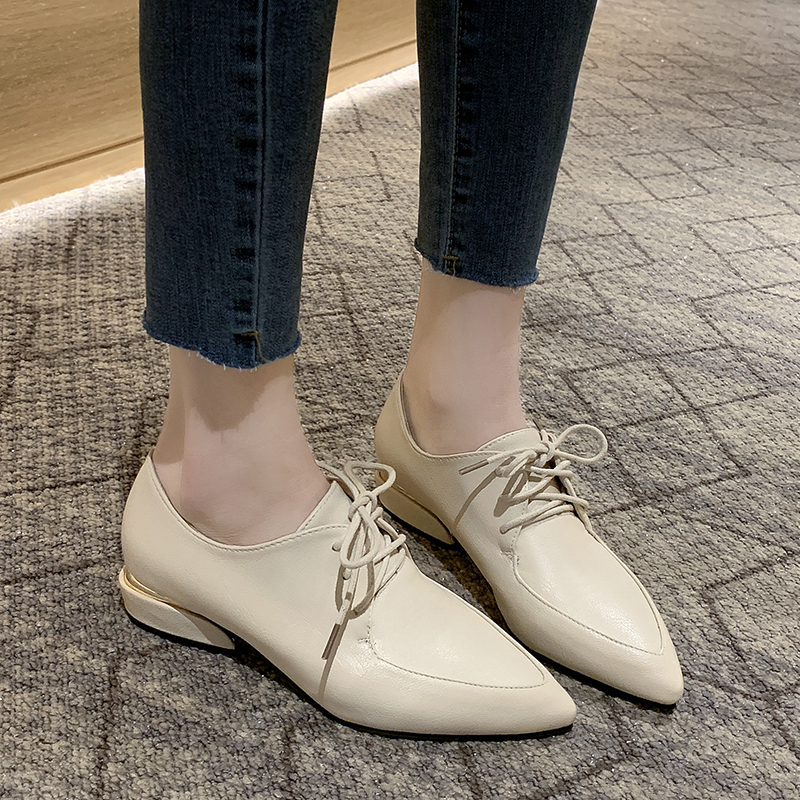 Giày Bệt Nữ Derby Mũi Nhọn Kiểu Anh Xinh Xắn | BigBuy360 - bigbuy360.vn