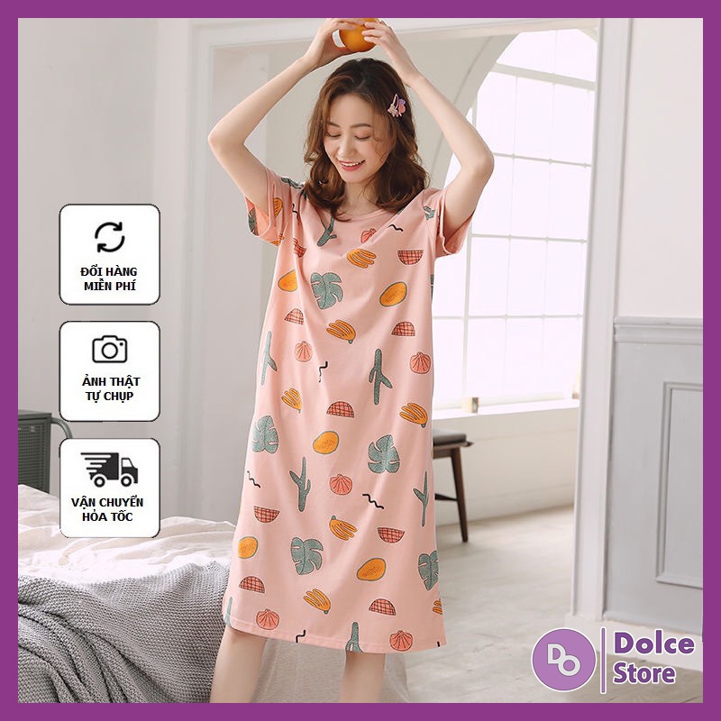 Váy ngủ nữ, đầm ngủ, đồ mặc nhà dáng suông nhiều màu siêu xinh - Dolce