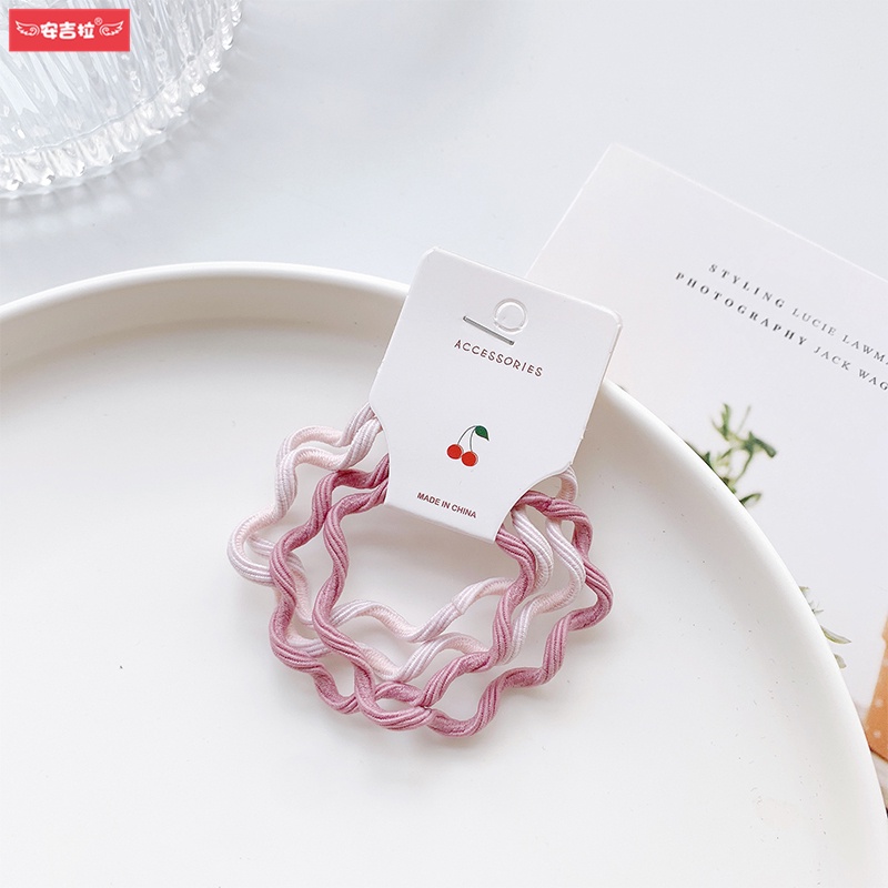 Set 4 Dây Cột Tóc Màu Kẹo Thời Trang Hàn Quốc Đơn Giản Dễ Thương Cho Nữ