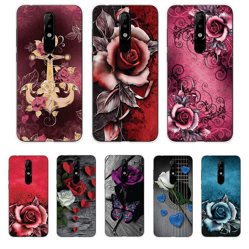 Ốp Lưng Nokia 2.1 3.1 5.1 6.1 Plus X5 X6 TPU mềm Case Hoa hồng