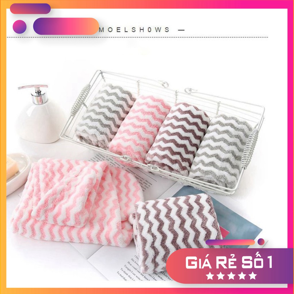 Khăn mặt Hàn Quốc cotton - Khăn Lông cừu siêu thấm nước kich thước 30 x 50 cm