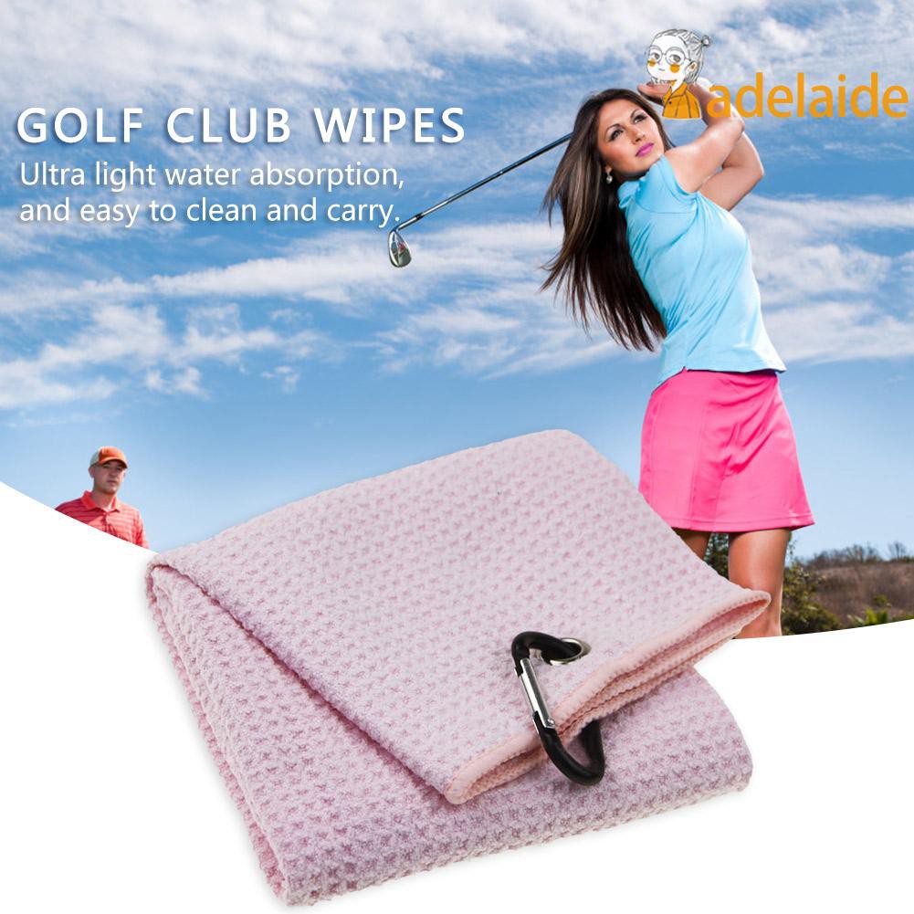 ADELAIDE√ Golf Towel Cotton Soft Waffle with Carabiner Clip Running Fitness Towels