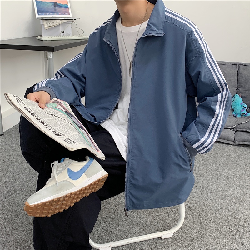 Áo Khoác Bóng Chày Cổ Đứng Phong Cách Hàn Quốc Cho Nam