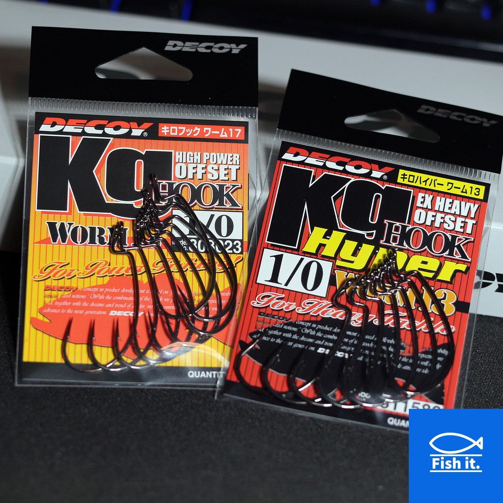 HOOK Worm Texas OFFSET Decoy KG 17 Và Worm13