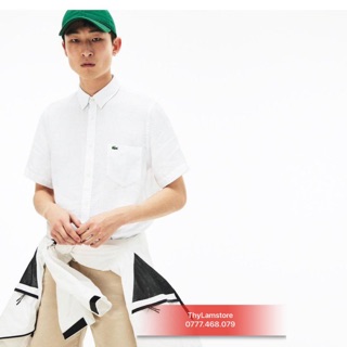 Sơ mi linen Lacoste, chất 100% linen mát rượi. Hàng nhà máy nối chuyền chuẩn