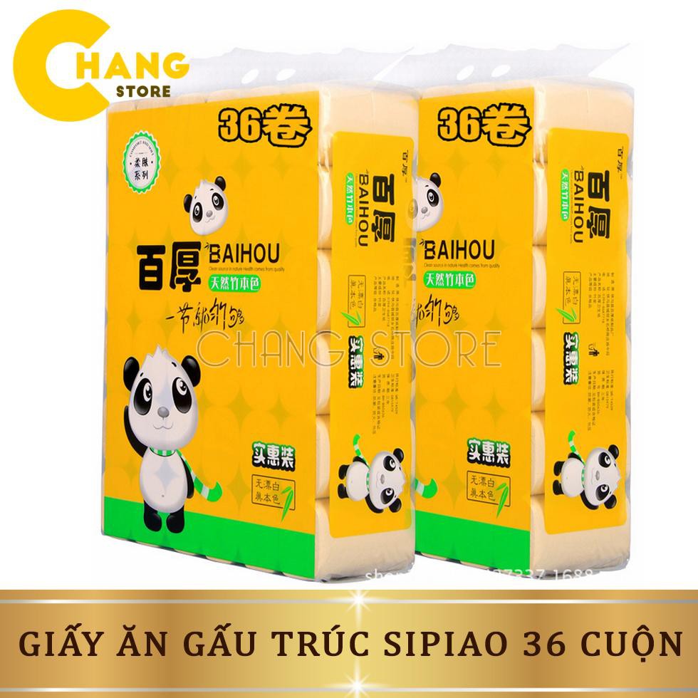 Cuộn giấy ăn gấu trúc không lõi siêu dai không chất tẩy trắng tiện lợi ( Bịch 36 cuộn )