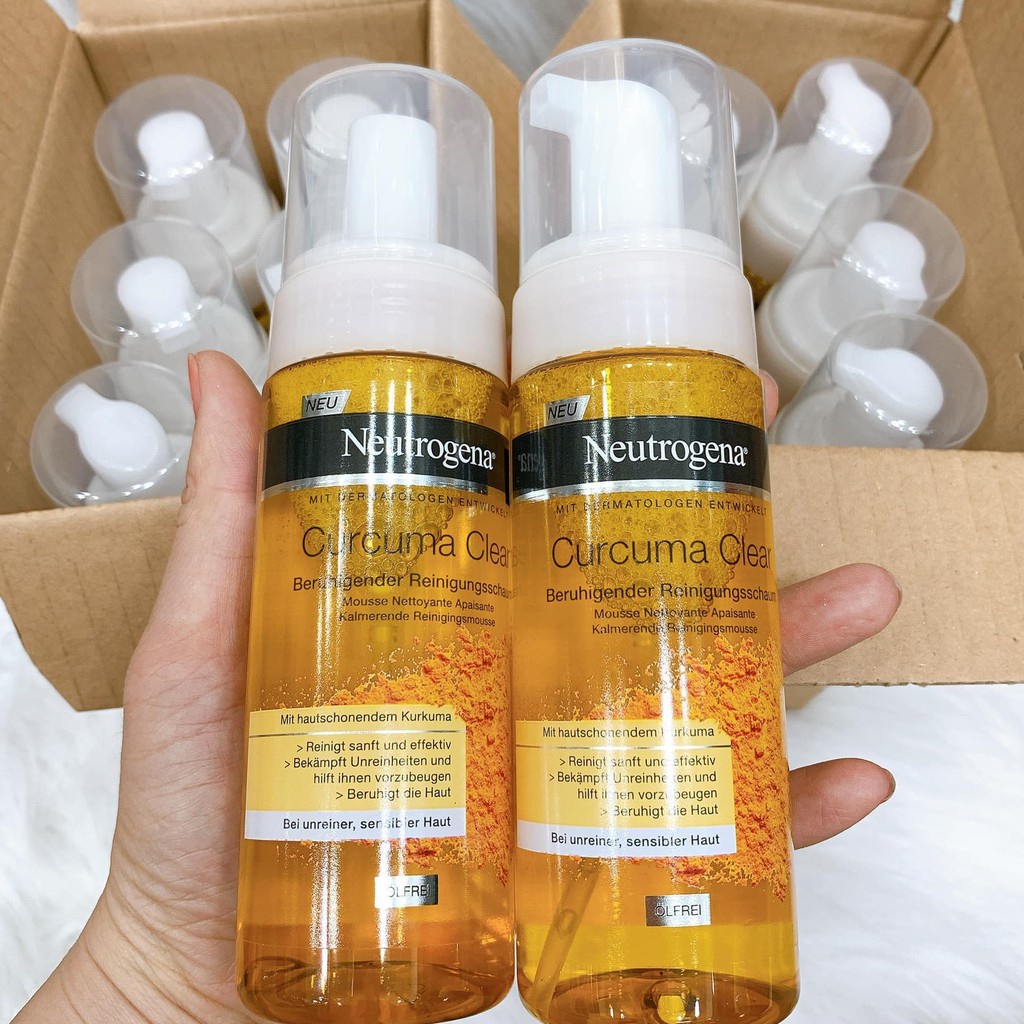 Sữa Rửa Mặt Tạo Bọt Tinh Chất Nghệ Neutrogena Calme Curcuma 150ml